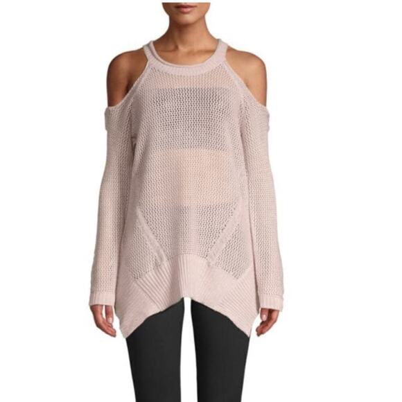 Willow & Clay Cold-Shoulder Mesh Knit Pullover Size S - Picture 1 of 8